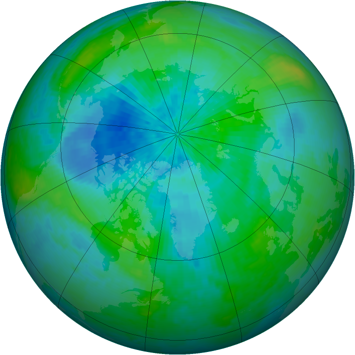 Arctic ozone map for 06 September 2002